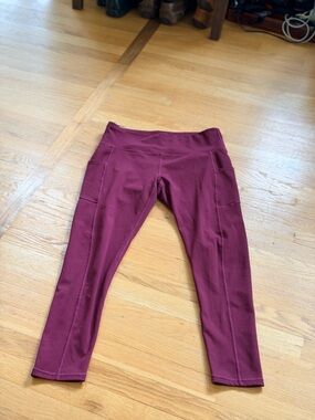 Women's Size XL iuga Burgundy Active Leggings IUGA Yoga GUC